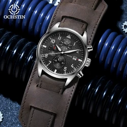 OCHSTI New Comfortabl Leisure and Multi functional Quartz Movement Waterproof Craftsmanship Series Wirstwatch Men's Quartz Watch