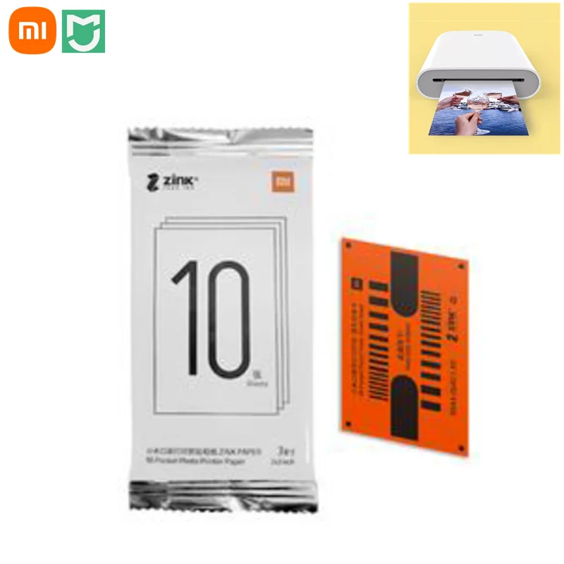 50 ورقة 100% طابعة الجيب Xiaomi الأصلية ورق مخصص بدون حبر تصميم ذاتي اللصق ورق صور ZINK 3 بوصة