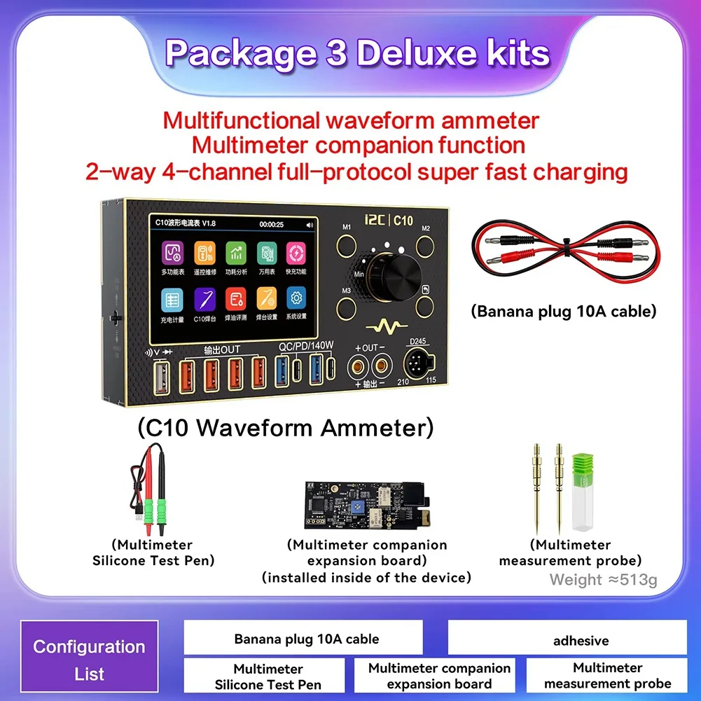AS60-I2C C10 Charge Detection Tester 0-36V Input With Charge Detection / Voltage Measurement Tester
