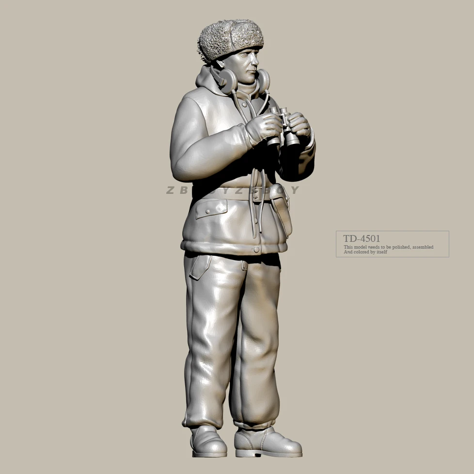 50mm 1/35 Harz Soldat Modell Kits Figur farblos und selbst zusammen gebaut (3D-Druck) TD-4501/3d