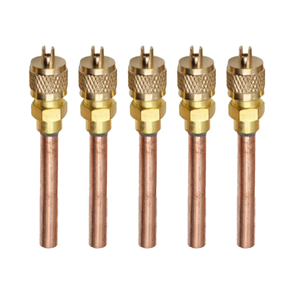 

5pcs Maintenance Valve One-way Valve 74mm Length Stem Core Refrigeration Check Fluoride Nozzle HVAC Accessories