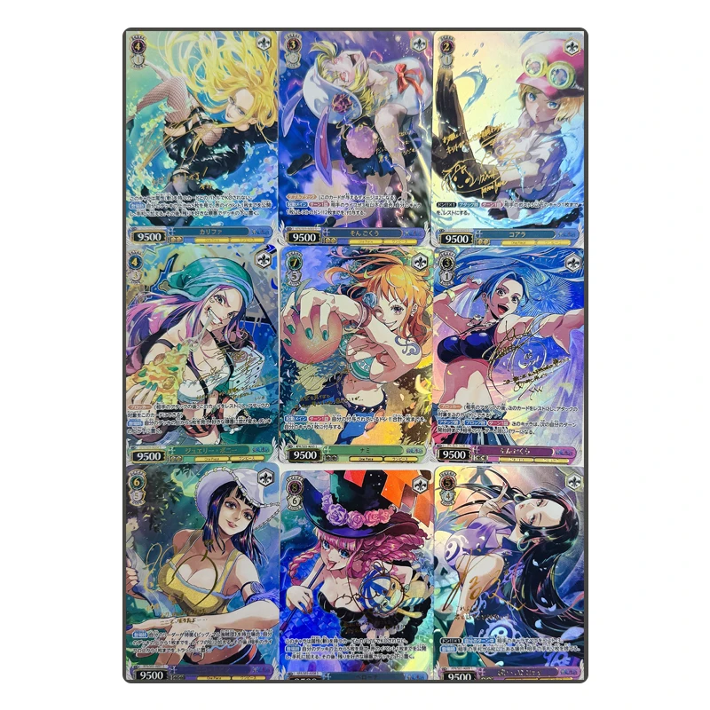 

ONE PIECE Diy Homemade Card Anime Characters Boa Hancock Nami Nico Robin Collection Card Christmas Birthday Gift