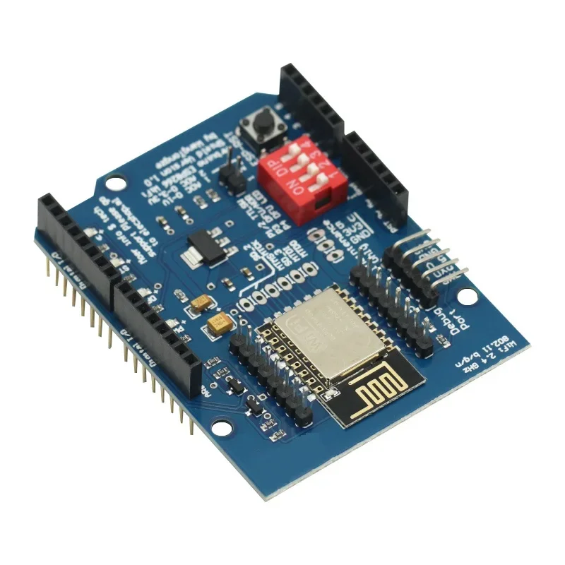 

ESP8266 ESP-12E UART WIFI Wireless Shield Development Board For Arduino UNO R3 Circuits Boards Modules ONE NEW