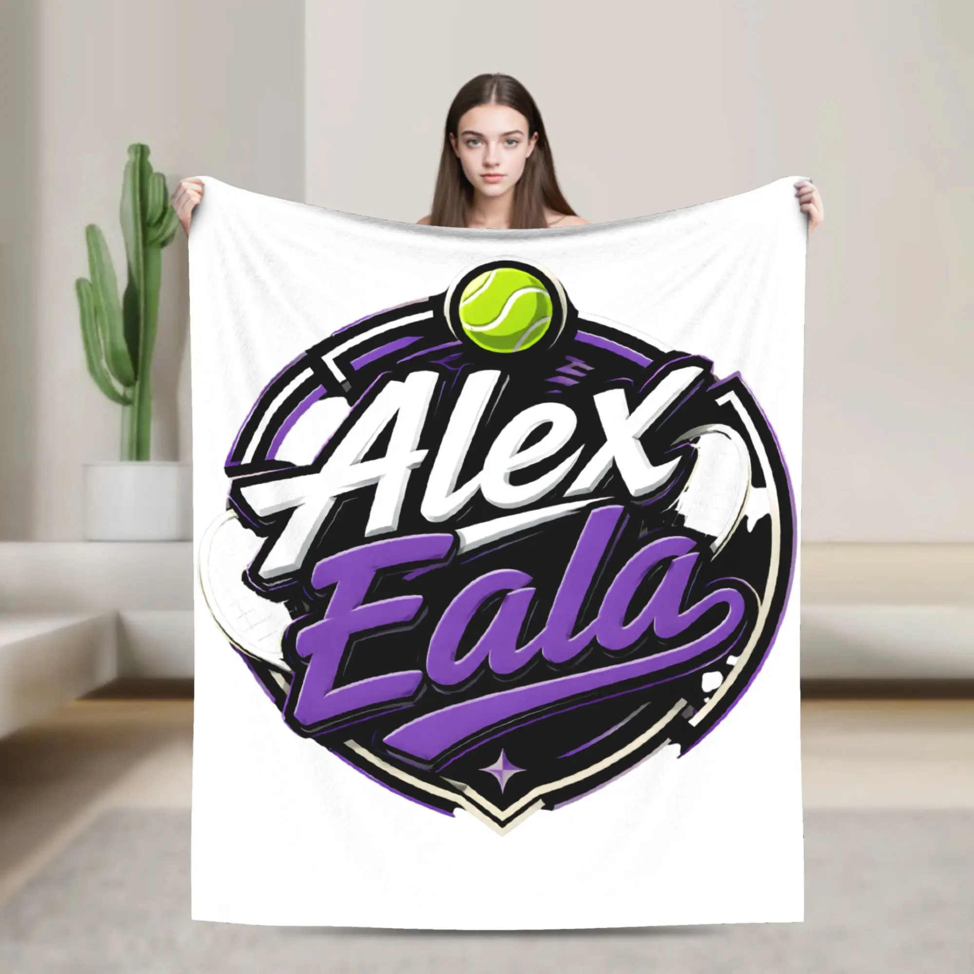 Tennis Player Alex Eala Blankets  Flannel Awesome Warm Throw Blanket for Home Restaurant Autumn/Winter