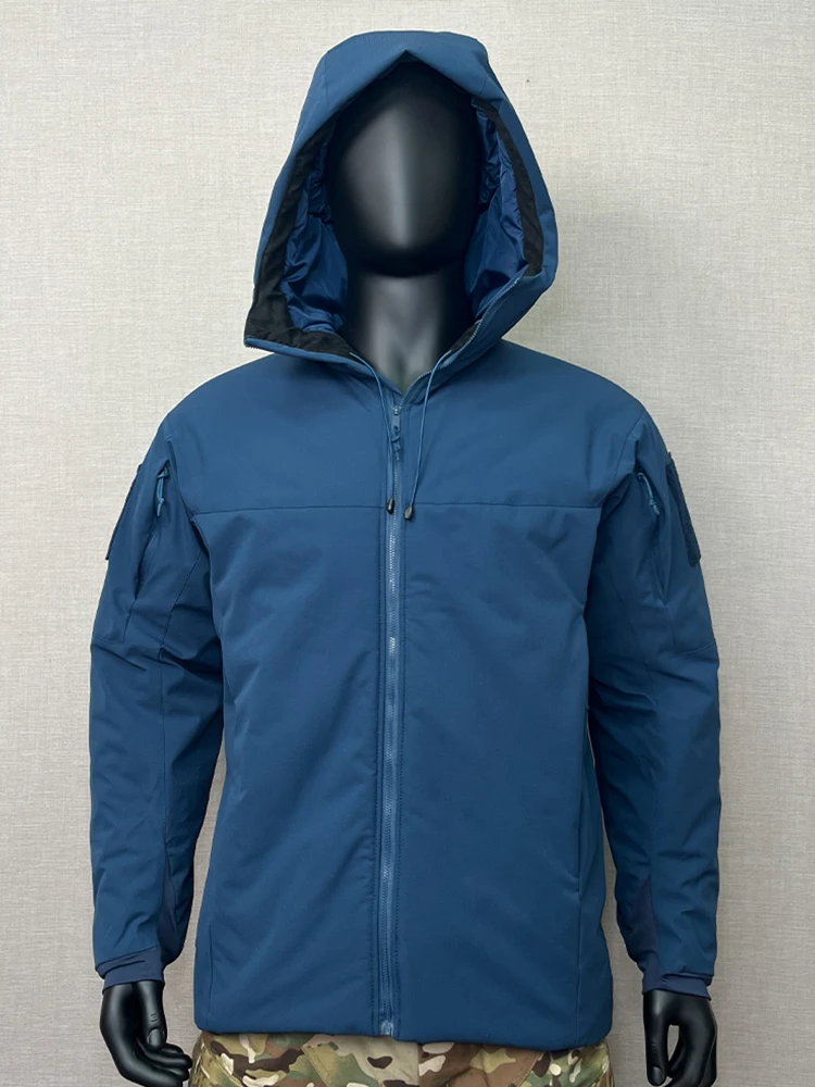 Parka táctica impermeable para hombre, chaqueta con capucha con cremallera, múltiples bolsillos, abrigo de esquí al aire libre, a prueba de viento, Color sólido, Invierno