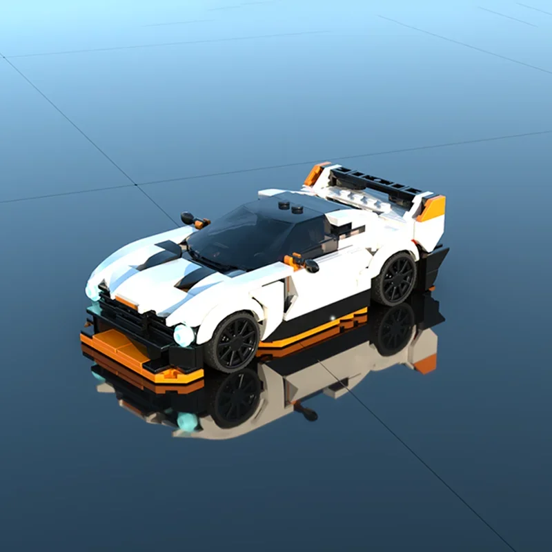 

380 деталей MOC: Спортивный автомобиль Aston Martin Valiant, гоночный болид Speed Champion, конструктор, креативный гараж, игрушки для мальчиков