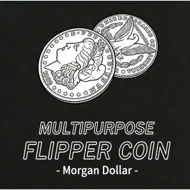 

Многофункциональный флиппер для монет (доллары Моргана) для фокусов, магический трюк от Оливера, магнитные или гравитационные иллюзии с монетами, реквизит для крупноплановых фокусов