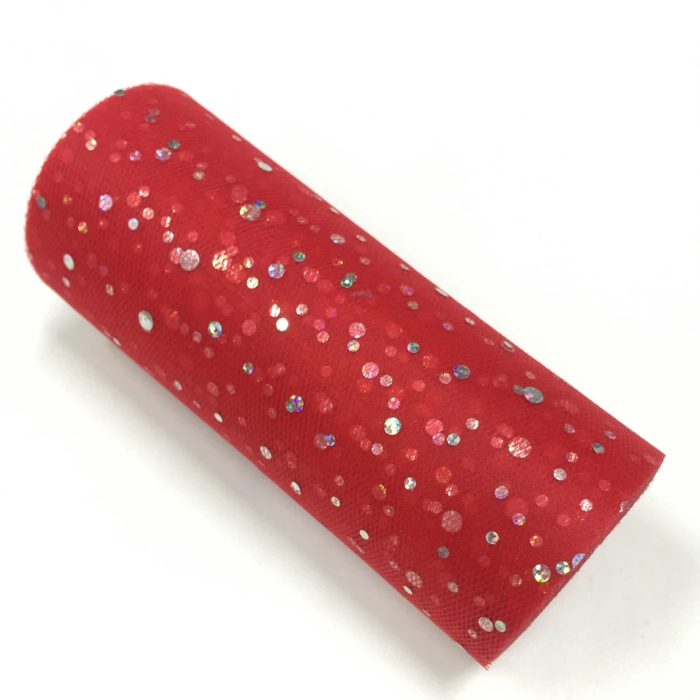Glitzer-Pailletten-Tüllstoffrolle 6 Zoll x 25 Yards in verschiedenen Farben, geeignet für Tischdekorationen, Hochzeitsdekorationen, Babypartydekorationen. – Detail 9