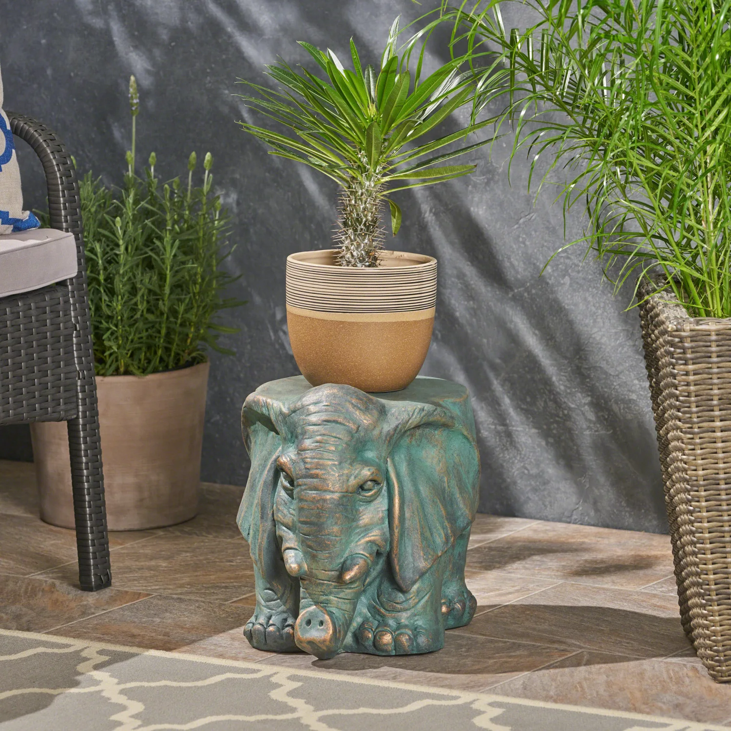 ELEPHANT GARDEN STOOL