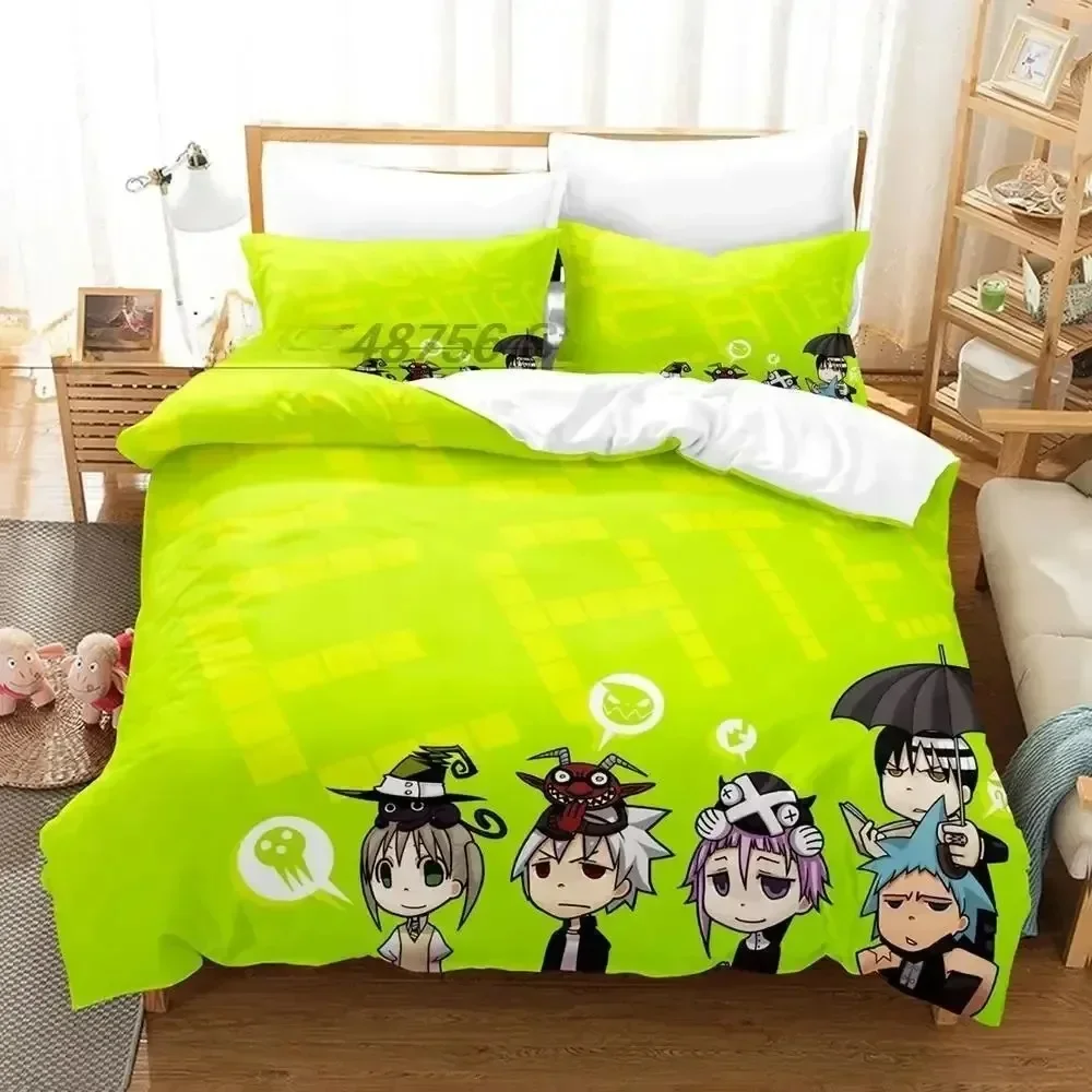 Soul Eater Bedding Set For Bedroom Soft Modern Bedspreads Comefortable Kids Duvet Cover Quilt Cover And Pillowcase