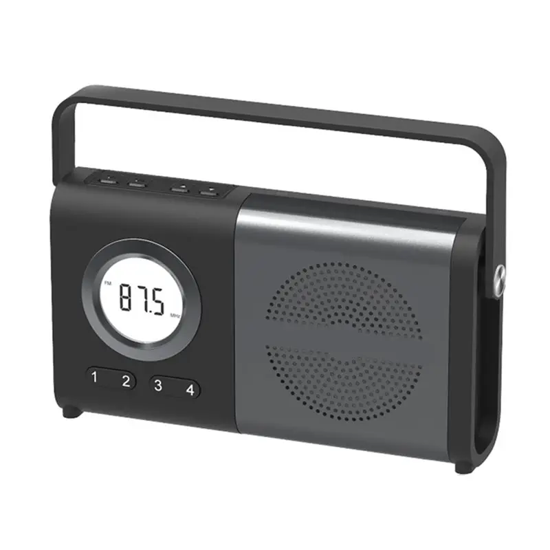 

Stable Performance-Bluetooth FM Radio Multifunctional Portable USB Speaker Rechargeable Vintage Retro Design Handheld Multiband