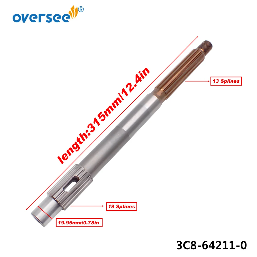 

3C8-64211 Propeller Shaft For Tohatsu Outboard Motor 2T 30HP 40HP; 3C8-64211-0;3C8642110M