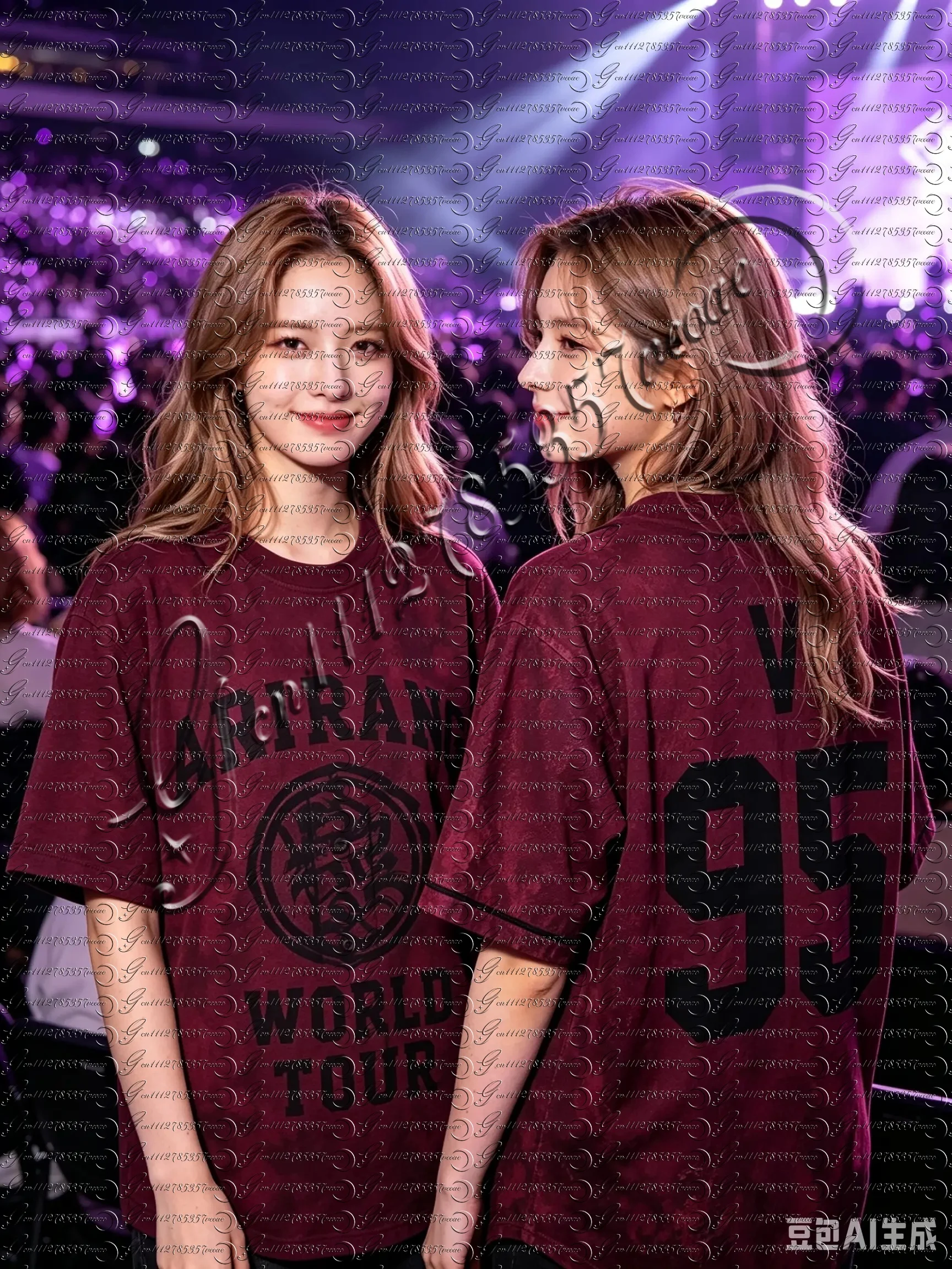 Camiseta de Béisbol Kpop Arirang World Tour 95 para Hombre y Mujer, Color Borgoña, Tie Dye, con Botones, Manga Corta, Holgada, para Fans del Concierto, Niños, Tops Casuales