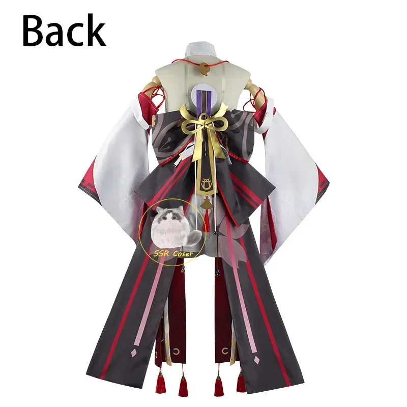 Spiel Yae Miko Cosplay Genshin Impact Cosplay Kostüm Yae Miko Uniform Perücke Kleid Party Outfit Halloween Kostüme für Frauen