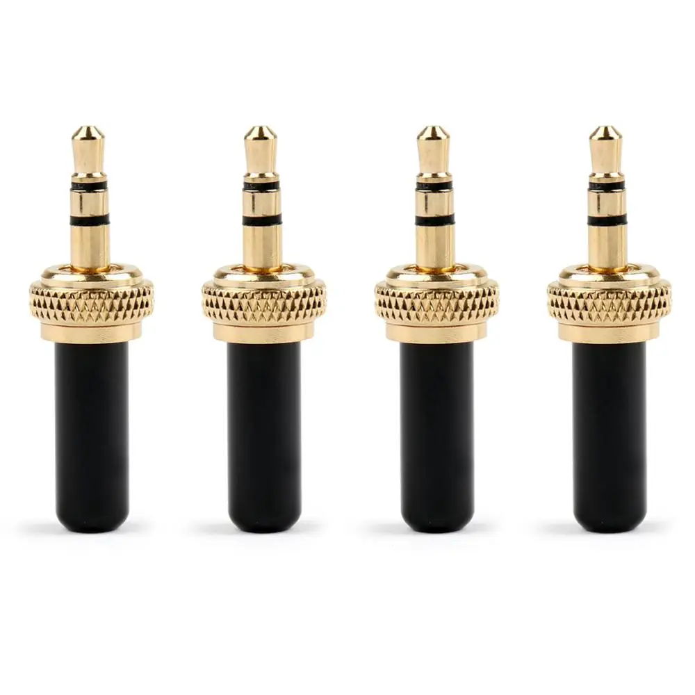 Lefever Special Mini 3.5mm Screw Lock Stereo Jack Plug Gold Plated For Sennheiser Earphone Connector jst connector