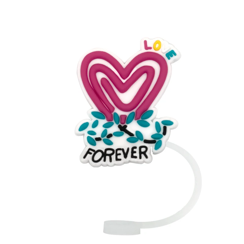 عشوائي 10-100 قطعة غطاء من القش غطاء الديكور ، 8 مللي متر سيليكون القش توبر غطاء مقاوم للرذاذ ، غطاء من القش قابل للغسل الغبار