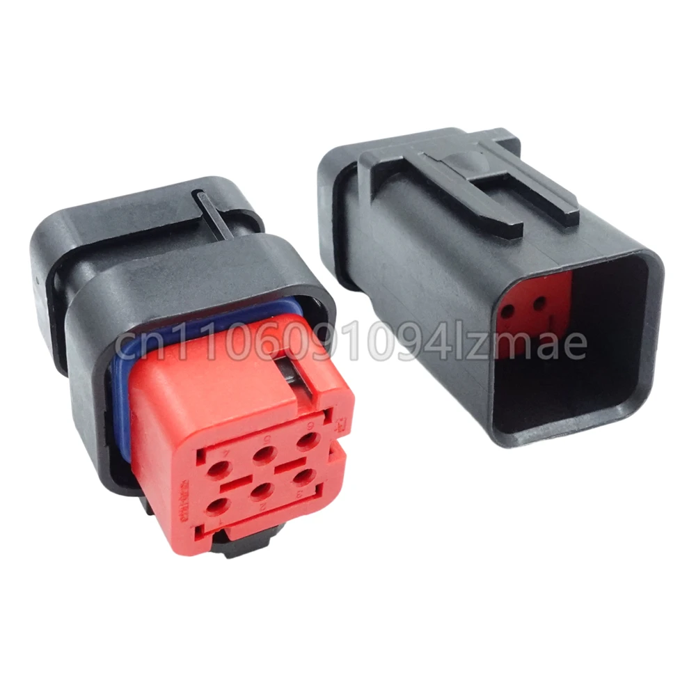 6 Pin Car Electric Wire Connector 1.6 Series Red Auto AC Assembly Male Female Docking Unsealed Socket 776434-1 776433-1