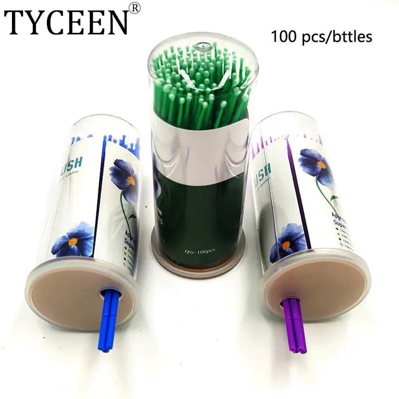 100PCS/Bottle Dental Disposable Micro Brushes Applicators Micro Brush Dentistry Odontologia Extension Tools Dentist Materials