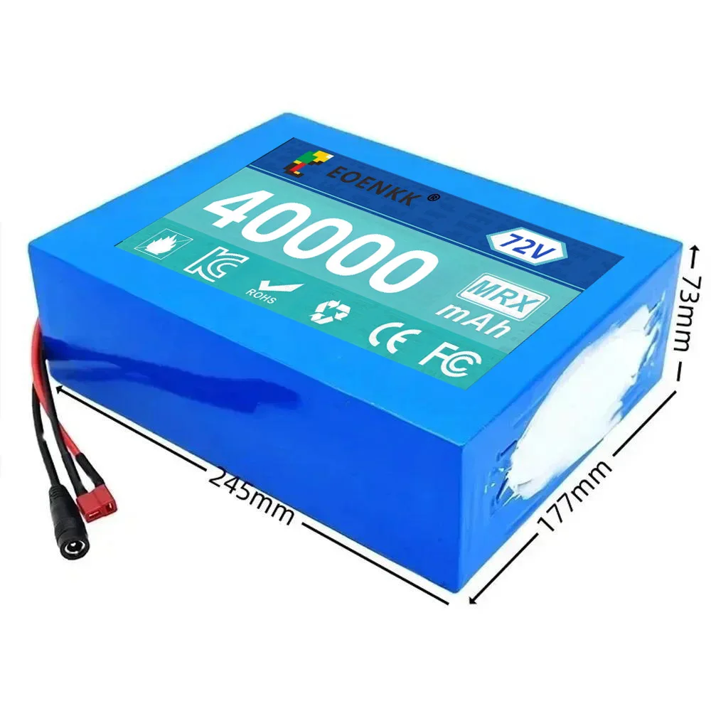 Brand-new 72V 3000W High Power BatteryPack+BMS 20S4P 40Ah 21700 Lithium Battery Pack Free 84V charger Durable and long-lasting