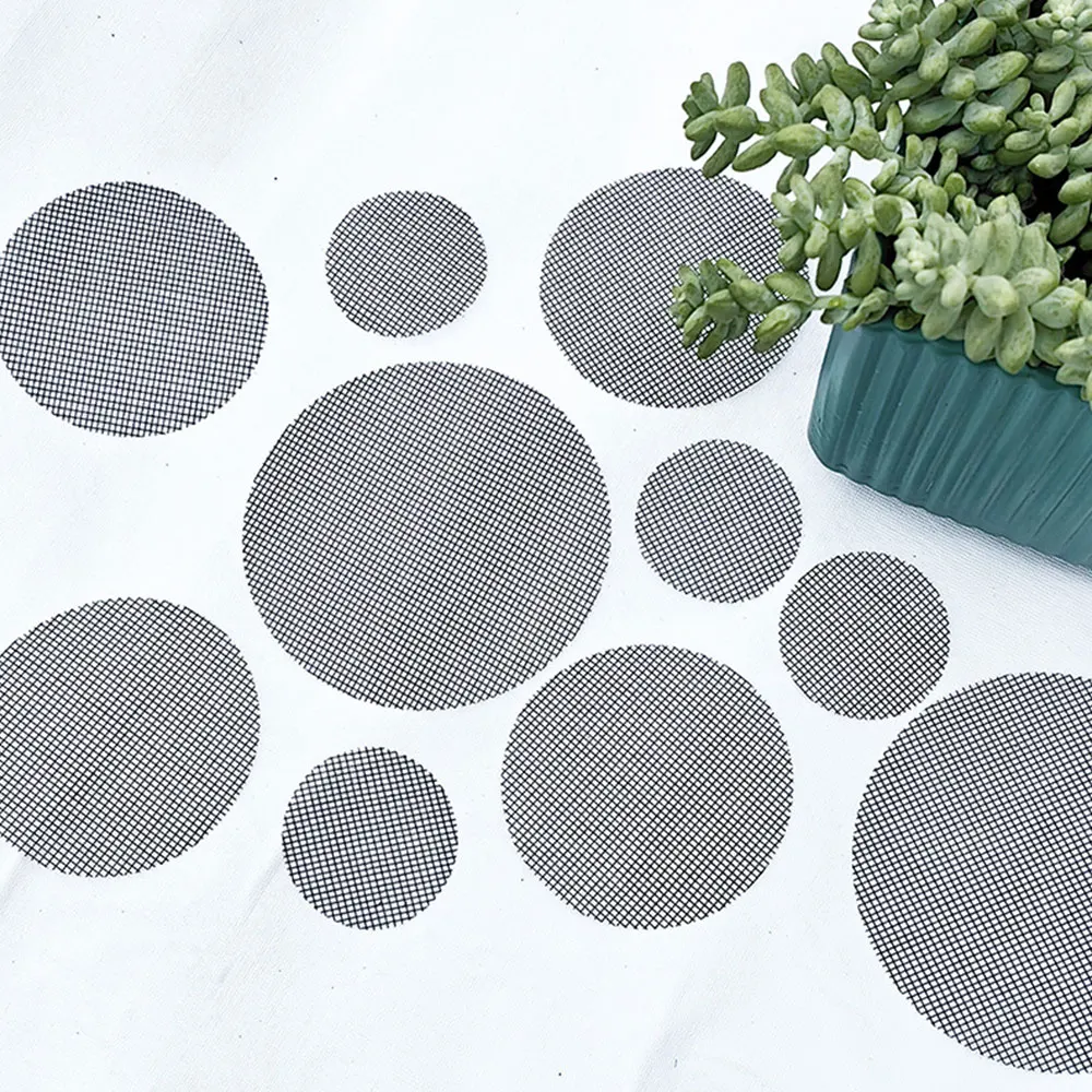 Pot Hole Mesh Pad Mat Grid Round Drainage Hole Screen for Pot Bottom Prevent Soil Loss Anti Bonsai Flower Plant Gardening Tools