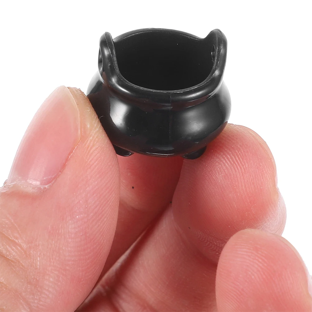 

48 Pcs Miniature Landscape Decoration Dollhouse Accessory Decorate Plastic Halloween Cauldron Candy Jar