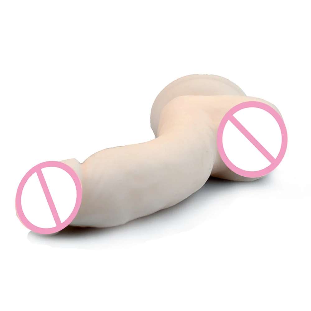 Super Soft Skin White Dildos Fake Penis Dick Genitalia Sex Toy For Women Masturbation Comfortable Pleasure Sexual Experience SM