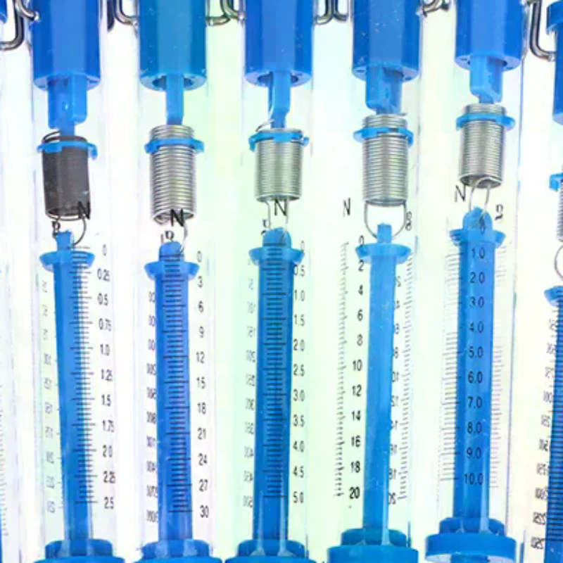 1PC Practical Newtons Spring Scale Tubular Dynamometer Plastic Transparent Body Easy Hanging For Classroom
