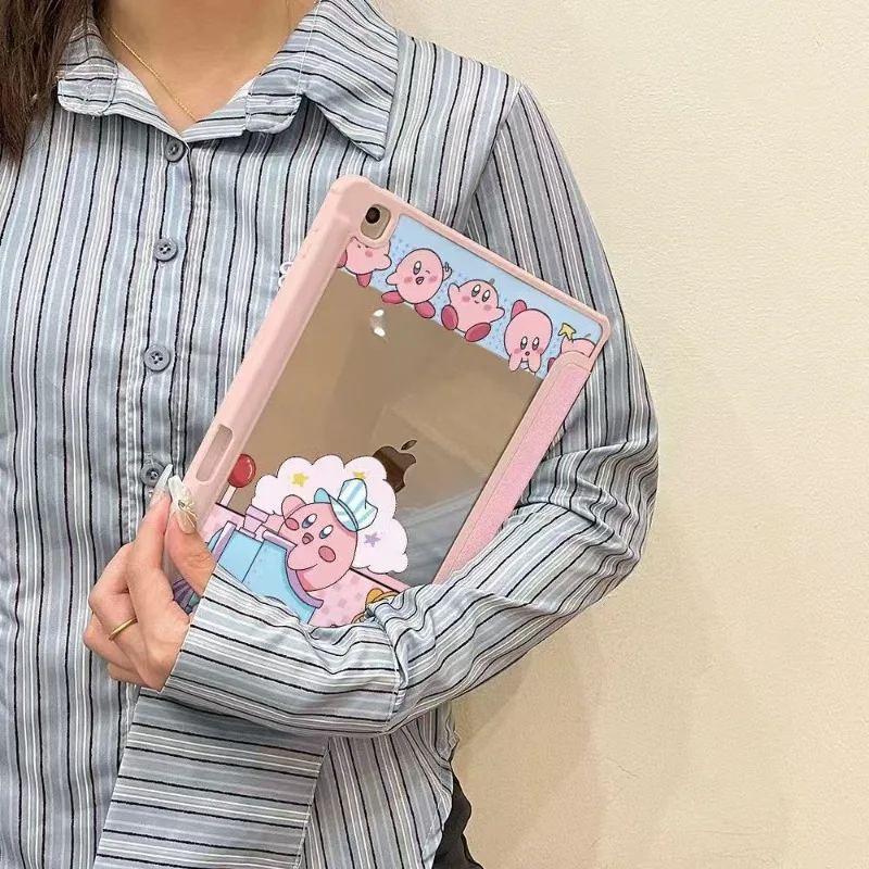 

Чехол Kirby Tri-fold Ipad Pro 21 22 2024 Air6 M2 M4 11 дюймов Чехол для планшета 11-го поколения 10 Air4 5 10,9 дюймов Защитный чехол Mini6