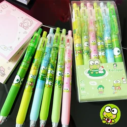 6Pcs Sanrio Kero Kero Keroppi Neutral Pen Kawaii Anime Cute Student School Supplies Examination Operation Stationery Toys Gifts