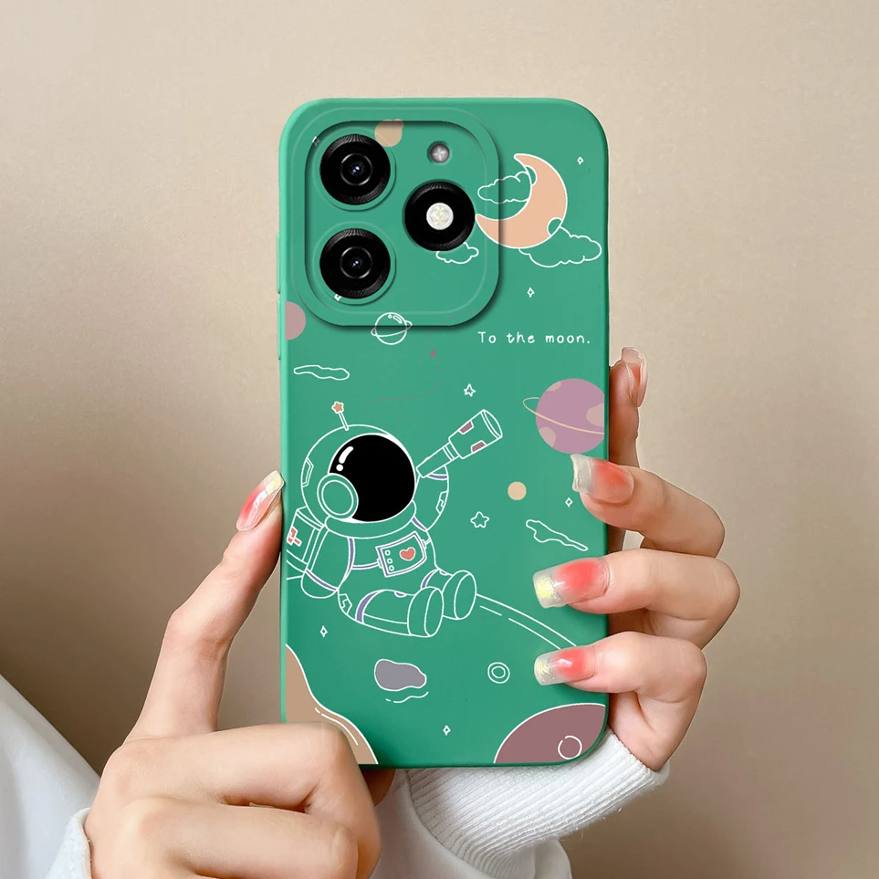 Case For Tecno Spark 20 20C Cartoon Milk Tea Bear Soft Silicone Back Cover Shock Resistant Coques For Spark20 Carcas 20 C Fundas