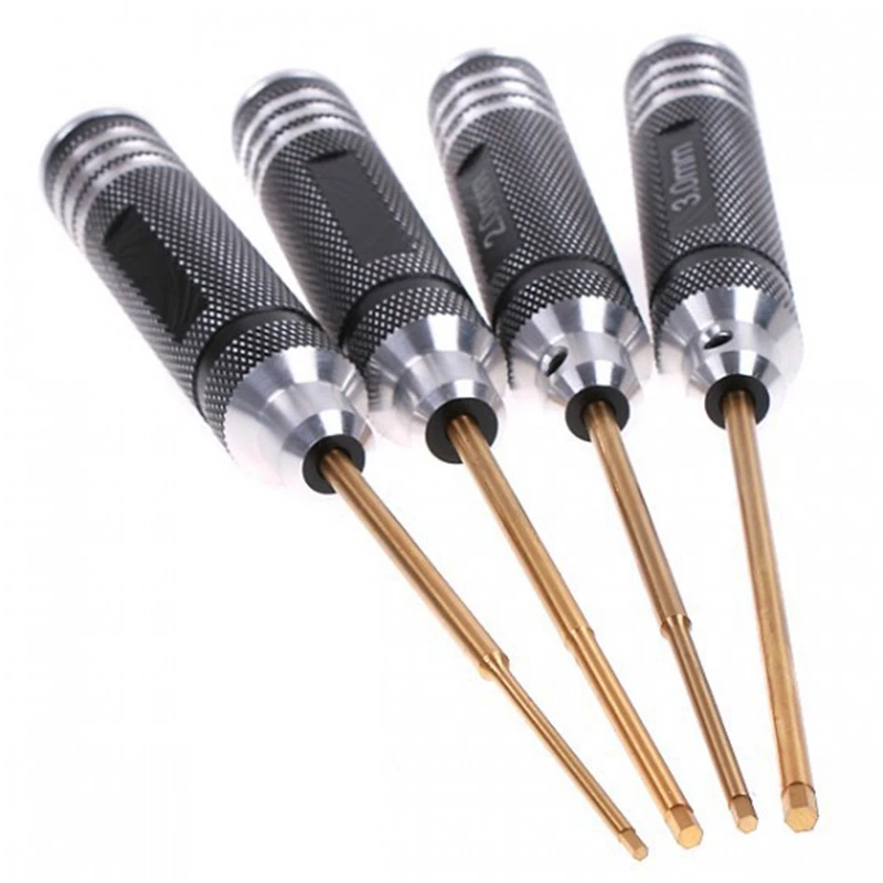 4PCS Hex Screw Driver เครื่องมือไขควงชุดสําหรับเฮลิคอปเตอร์ RC FPV Racing Drone RC Quadcopter รถชุดเครื่องมือ