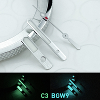 Brushed C3 Green Luminous Hands for NH35A NH36A Movements, High-End Upgrade for SKX Marine SBDX001 Like BGW9 Blue Lume