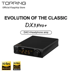 TOPPING DX3 Pro+ DAC Headphone Amplifier ES9038Q2M Decoder Bluetooth 5.0 LDAC Audio DX3 Pro with Remote Control DX3 Pro Plus