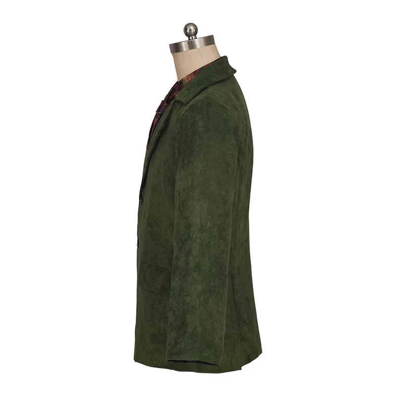 Jogo disco elysium cosplay harrier du bois trajes casaco verde harrier du bois cosplay terno masculino gravata conjunto completo roupas de halloween