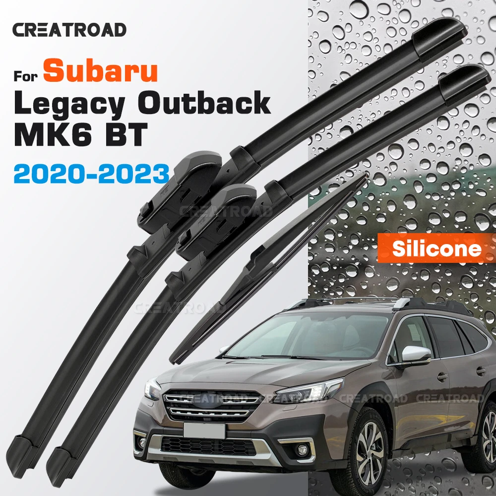 

Silicone Wiper Blades Fit For Subaru Legacy Outback MK6 BT 2020-2023 Coated HD Wear-Resistant Windshield Wipers 26"+16"+14"