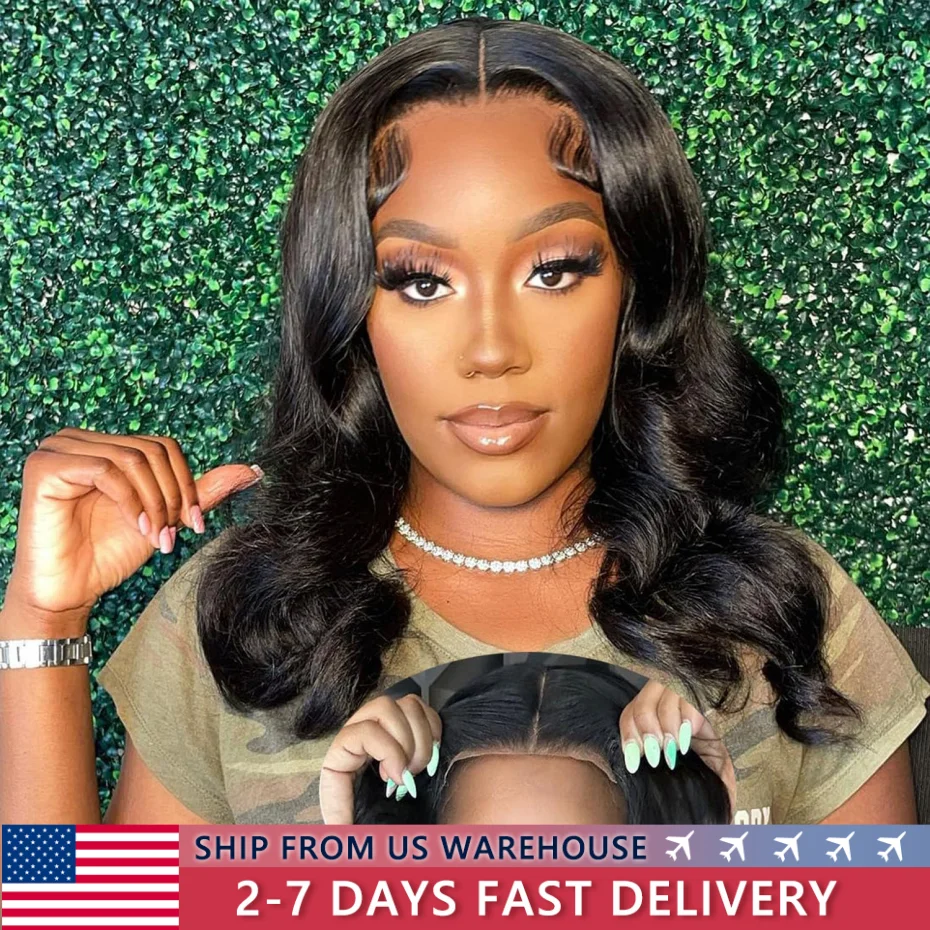 Wear and Go Glueless Wig Body Wave Lace Front Human Hair Wigs for Black Women Pre Plucked and Pre Cut 6x4 5x5 Lace Closure Wig