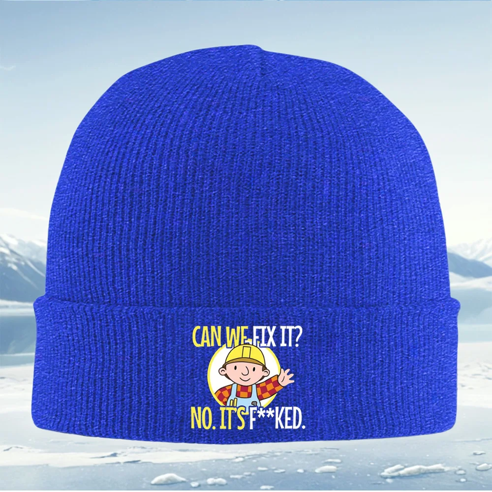 بوب ذا بيلدر، بدون إصلاح، خلفية سوداء للرجال والنساء للجنسين قبعة محبوكة قبعة صوفية شتوية حرارية دافئة لعيد الميلاد في الهواء الطلق C