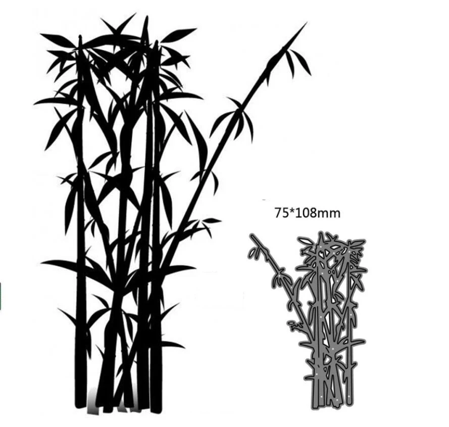 Matryce do wycinania zielone bambusowe szablony foremki rękodzieło wycinane wycinki wytłaczanie dekoracyjne okładka albumu karta DIY