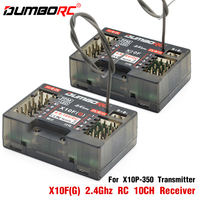 DUMBORC X10F X10FG 10CH 2.4G RC Gyro Receiver Voltage Return for X10P-350 Transmitter Long Range RC Car Boat Part