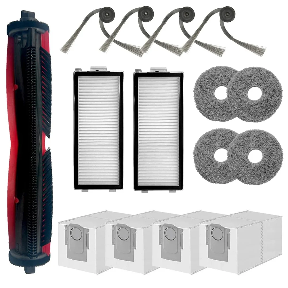 Roborock Saros Z70 로봇 진공 청소기 교체 부품, 메인 브러시, 필터, 걸레 천, 먼지 봉투 용 AT28-액세서리 키트