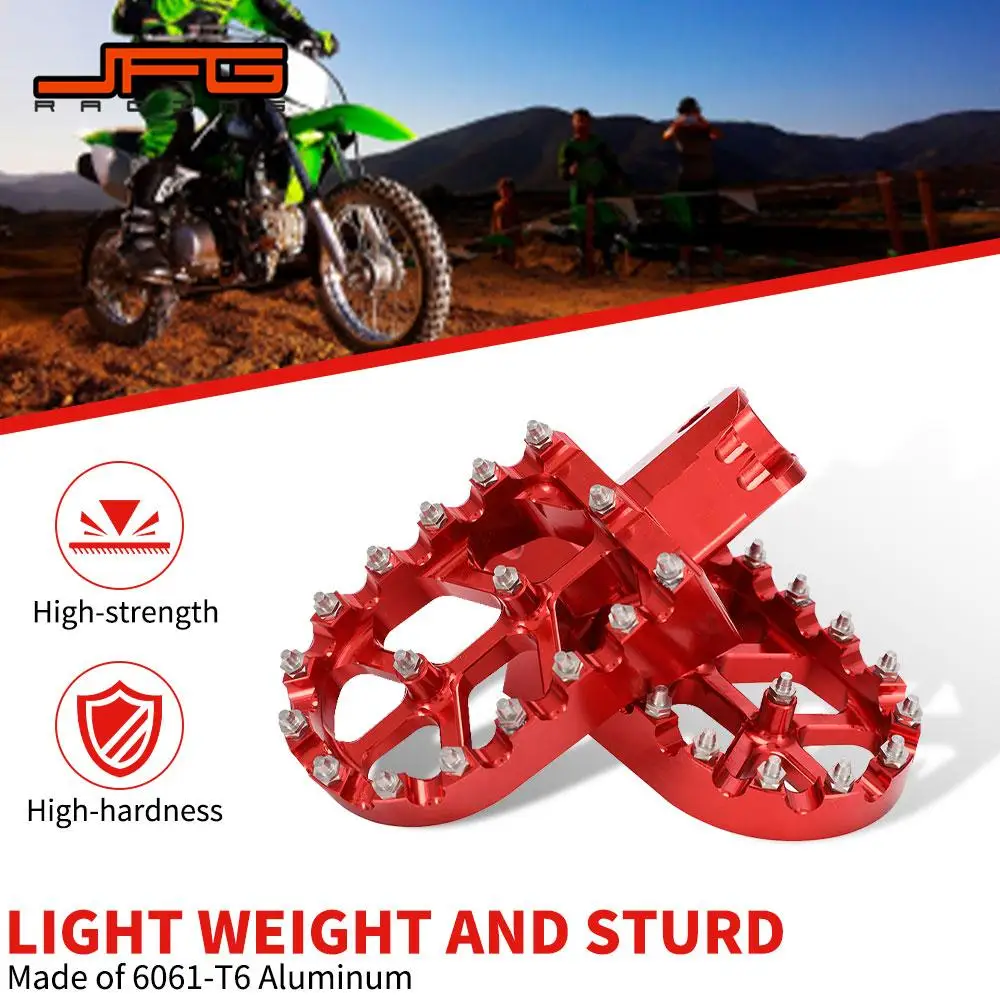 Motorcycle Universal CNC Colorful Footpeg Footrest Foot Pegs For HONDA CRF XR 50 70 110 M2R SDG DHZ SSR KAYO Pit Bike Aluminum