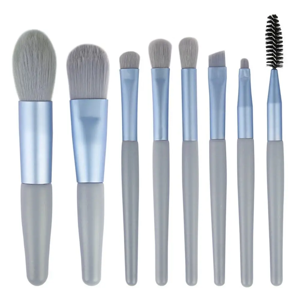 Ensemble de 8 pinceaux de maquillage à poils souples, synthétiques de qualité supérieure avec sac, brosse pour fard à paupières, beauté du visage, fond de teint
