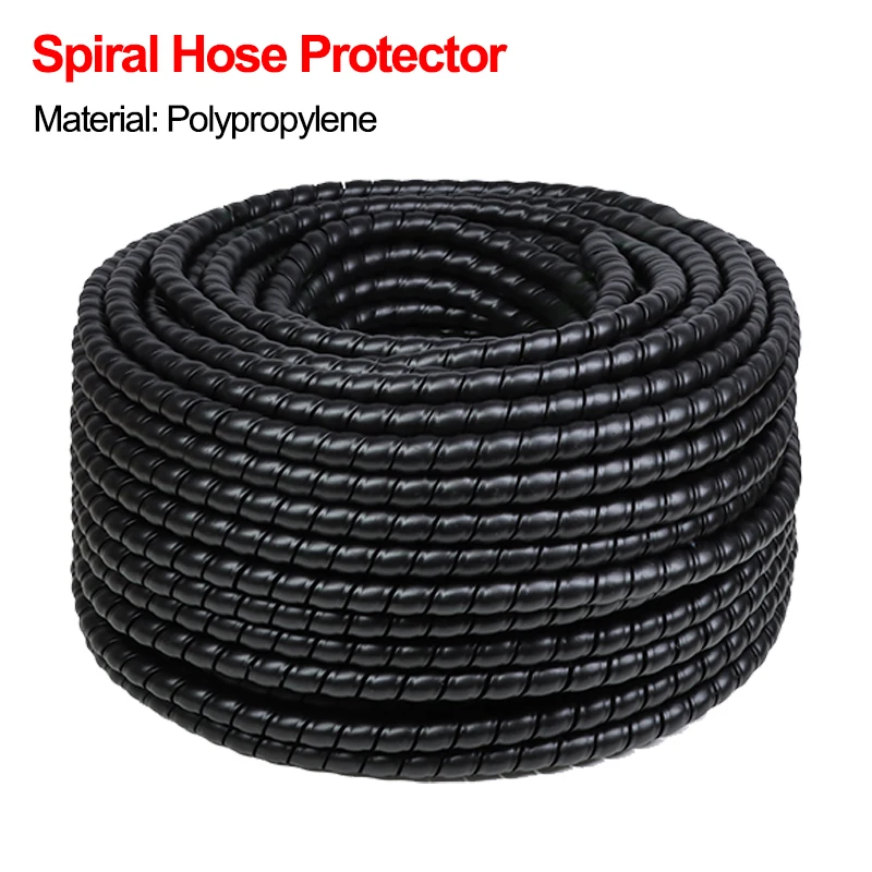 1~10m Spiral Cable Wrap PP Protective Sleeve Anti-scratch Oil Resistant For Wire Hydraulic Hose Cable Organizer Protection Tube