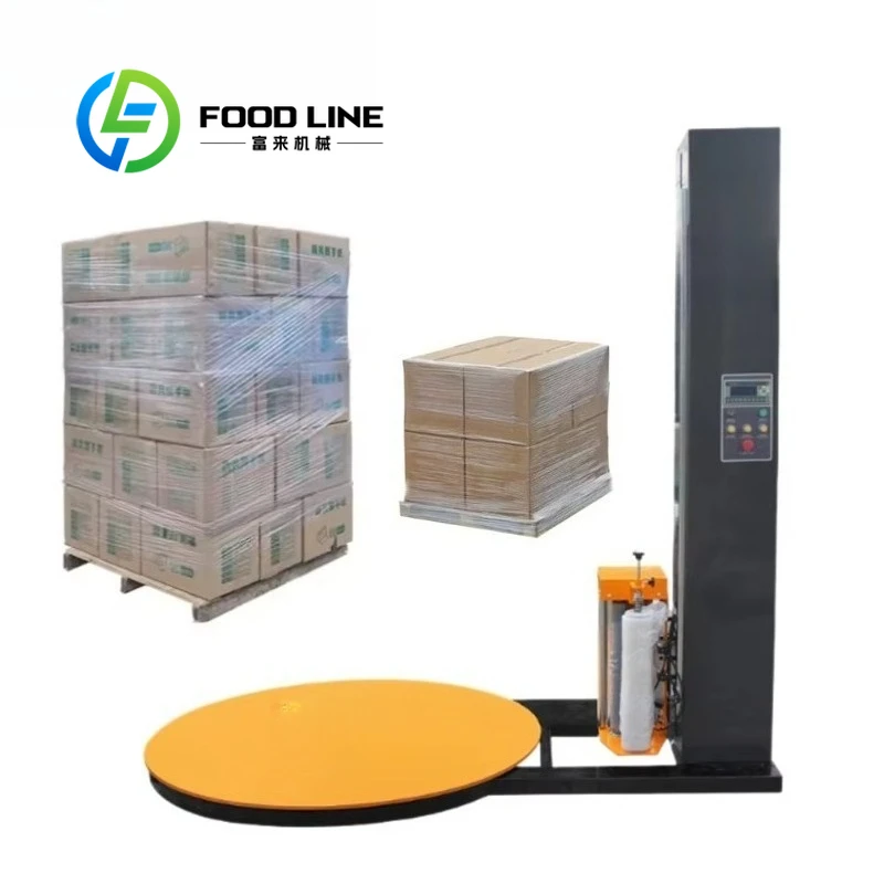 Automatic Pallet Wrapping Machine Chain Drive Turntable Pallet Wrapper Pallet Wrapper Machine with Forklift Hole