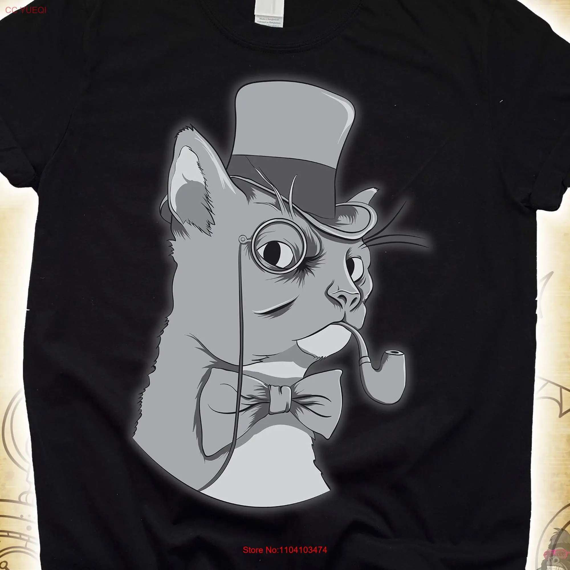 Esteemed Cat Steampunk T Shirt for Kids Sci Fit Steam punk Art Drawings Aesthetic Fantasy Victorian Era