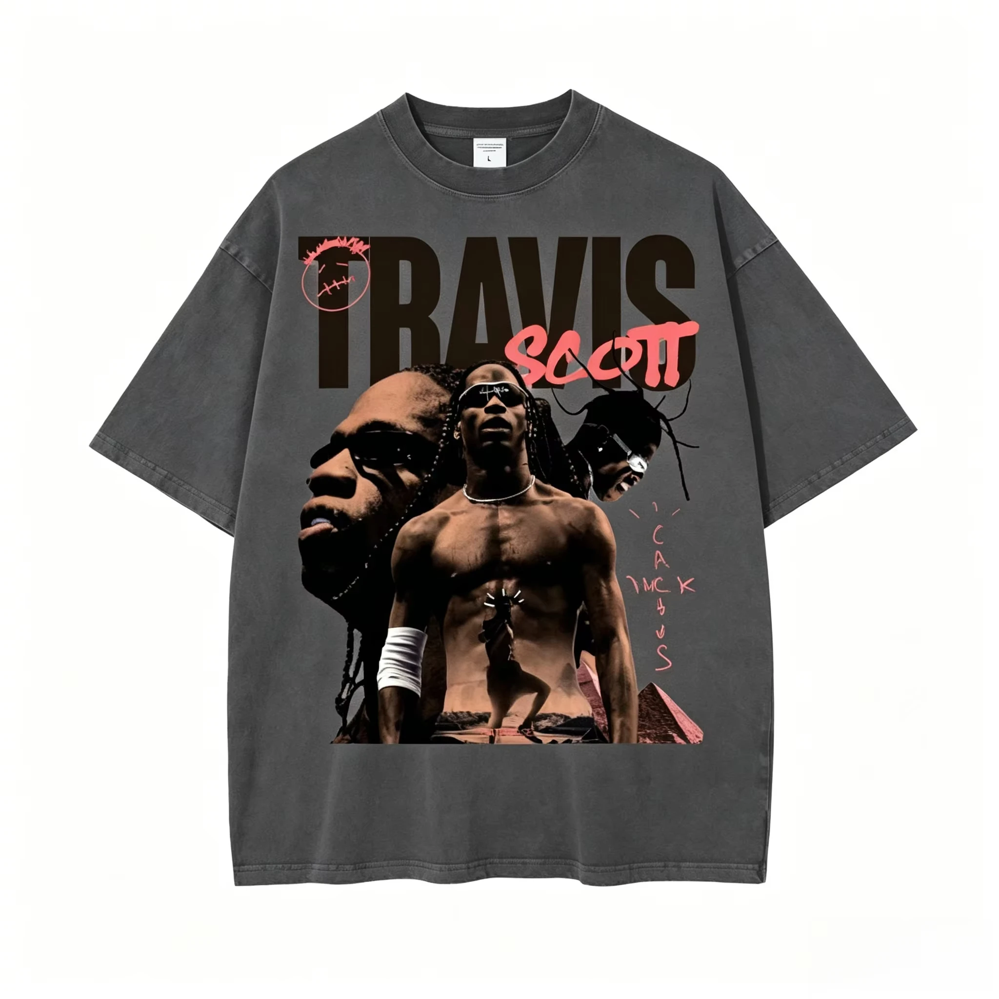 Travis Scott Utopia Oversize Cotton T-shirt 2026 World Tour Summer Men's Women's Streetwear Rock Punk Y2k Style Oversized Shirt