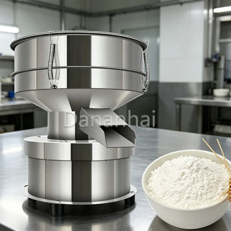 Small Industrial Sifting Machine, Vibrating Powder Separator, Tabletop Mesh Filter For Cosmetic Raw Material