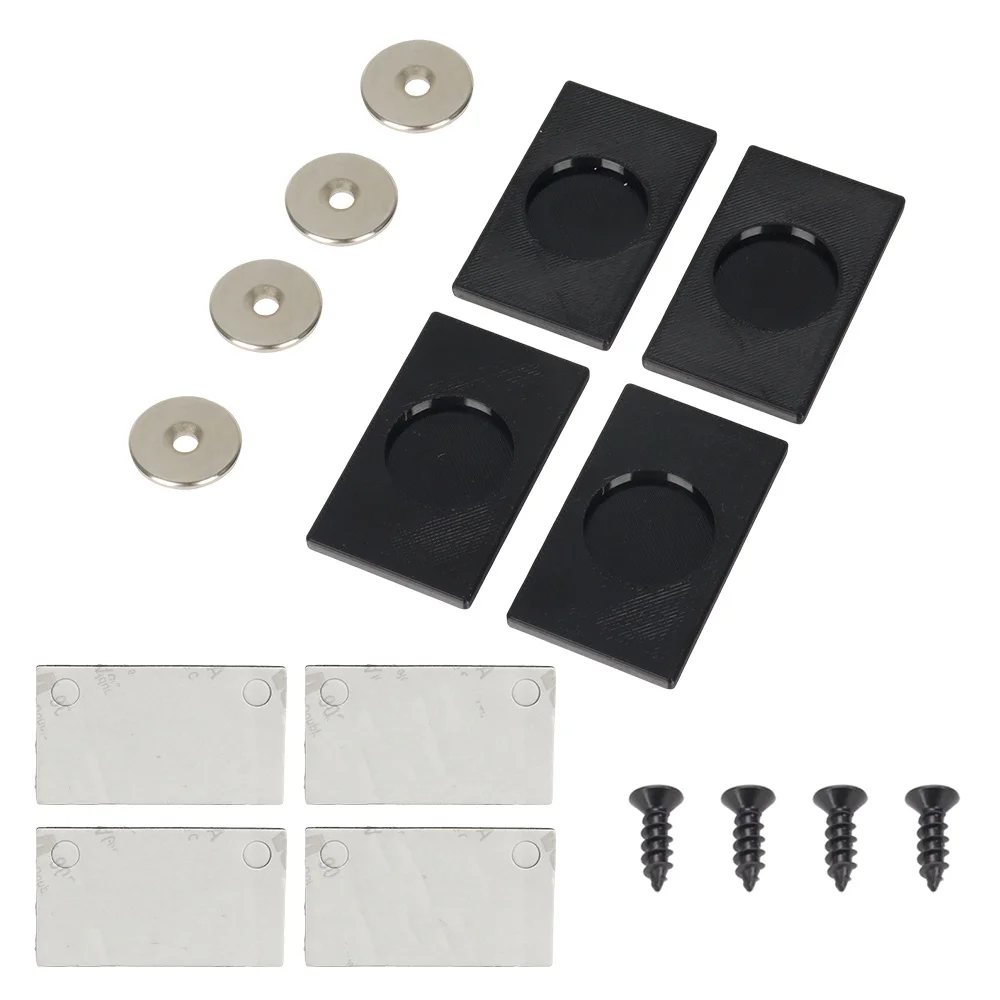 4x حامل لوحة أرقام مغناطيسي قوي عالمي لمقطورة قافلة السيارة لوحة ترخيص متنقلة عملية سوداء للمركبات #6