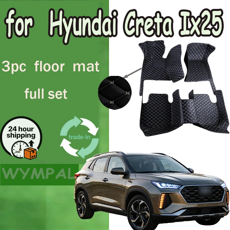 Car Floor Mats For Hyundai Creta Ix25 Ix 25 2024 2023 2022 2021 2020 Auto Interior Accessories Product Automobiles Cover Product