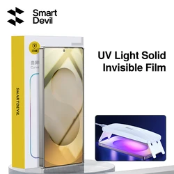 SmartDevil AR 삼성 S25 Ultra S24 Plus HD 용 반사 방지 자외선 스크린 보호기 S23 S22 용 풀 접착제 솔리드 필름